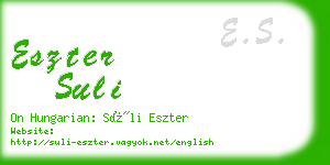 eszter suli business card